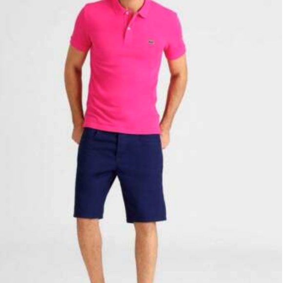 🐊LACOSTE CLASSIC FIT Piqué POLO, Tyrian_NWT - Picture 4 of 6